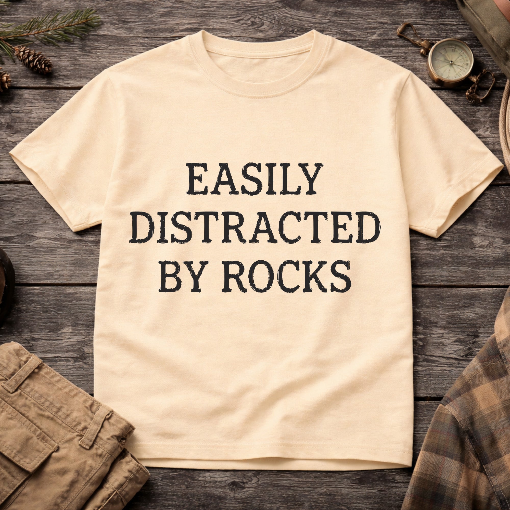 Banana Easily Distracted By Rocks T-Shirt