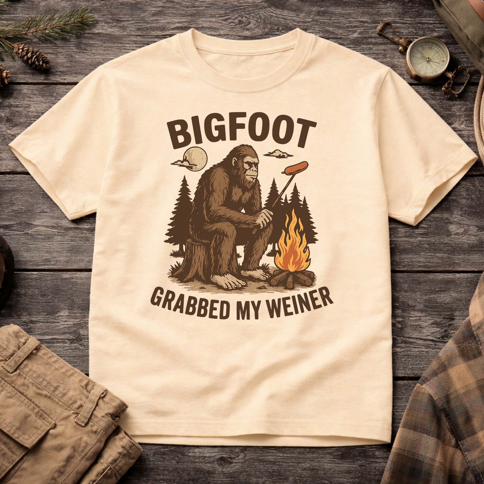 Banana Bigfoot Grabbed My Weiner T-Shirt
