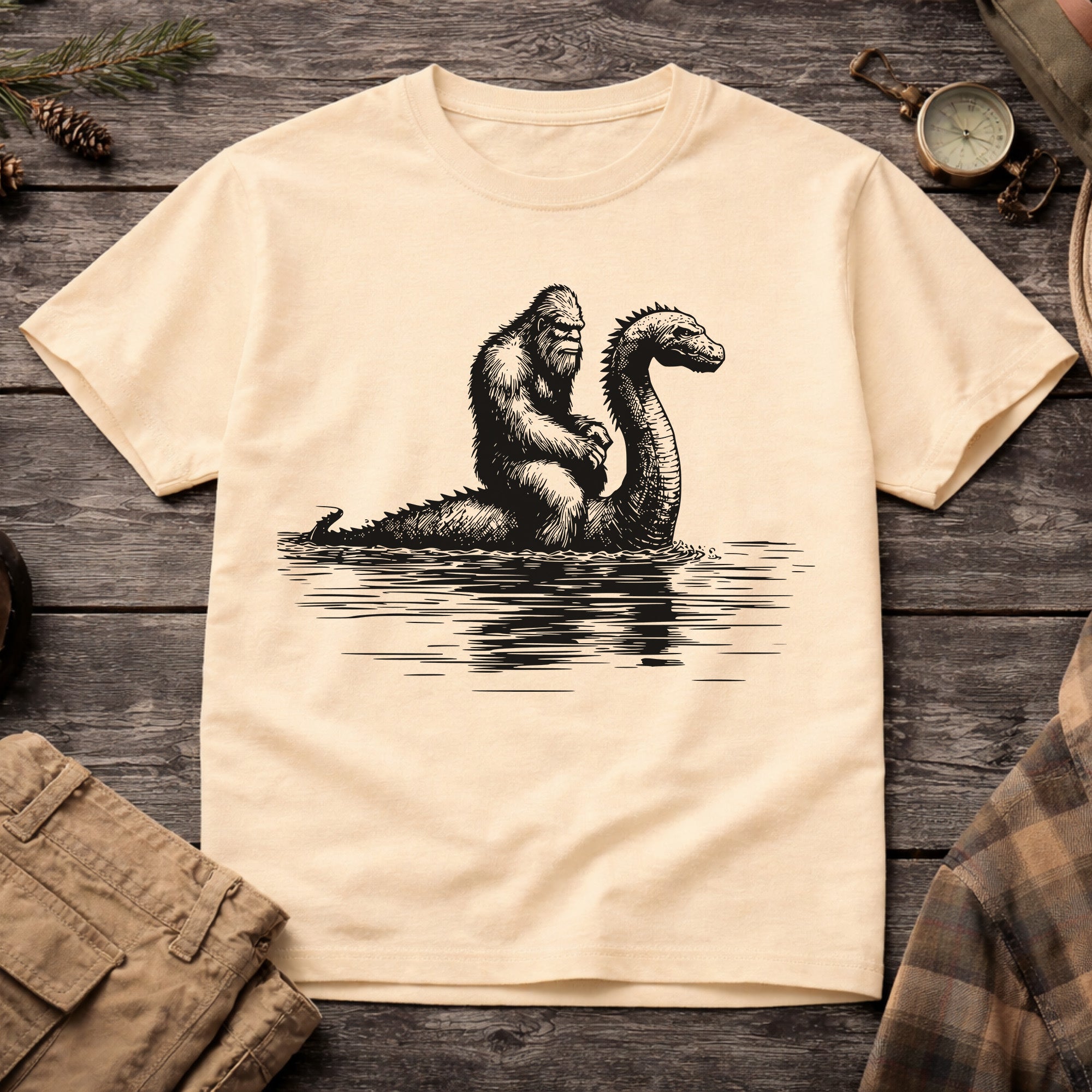 Banana Bigfoot Loch Ness Monster T-Shirt