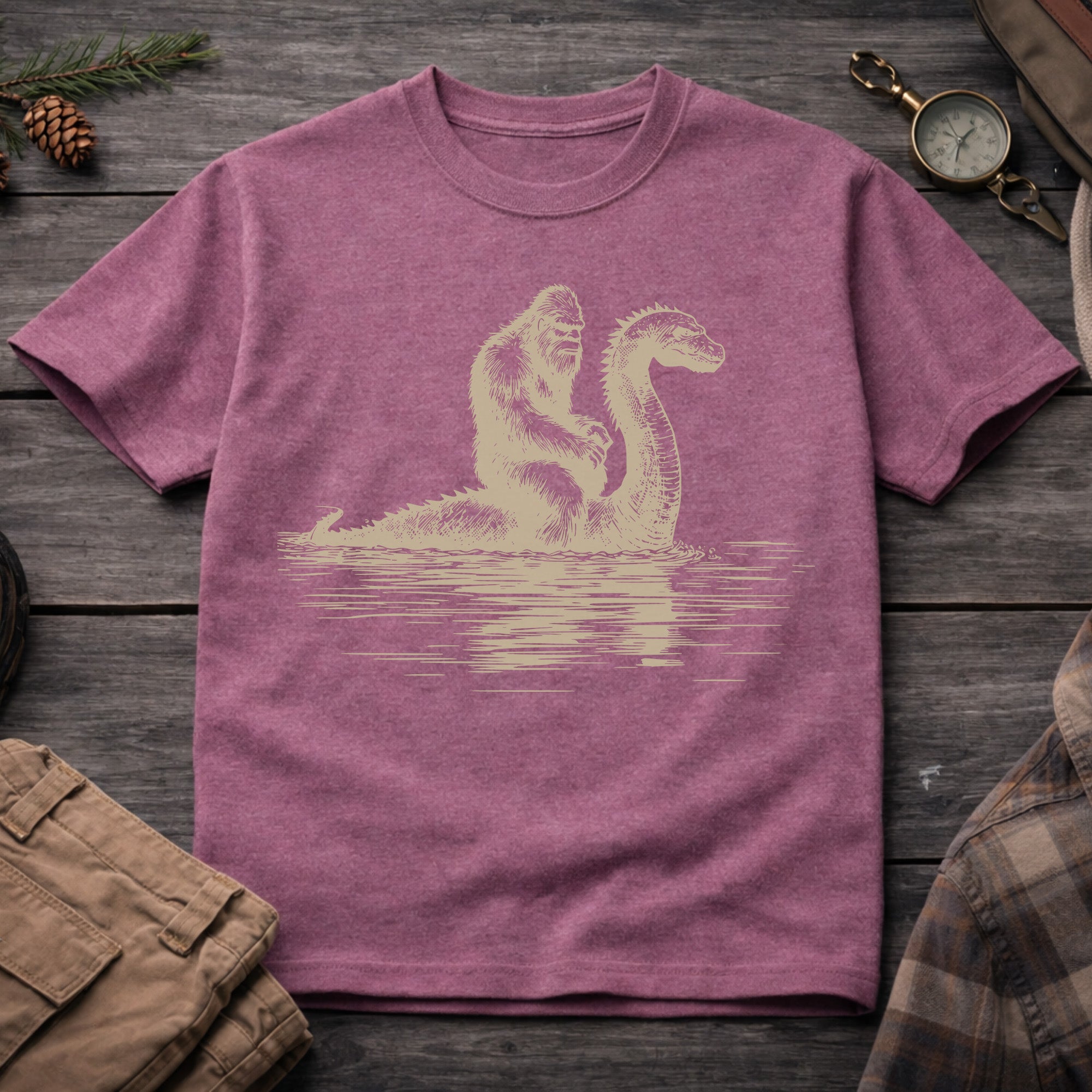 Bigfoot Loch Ness Monster T-Shirt