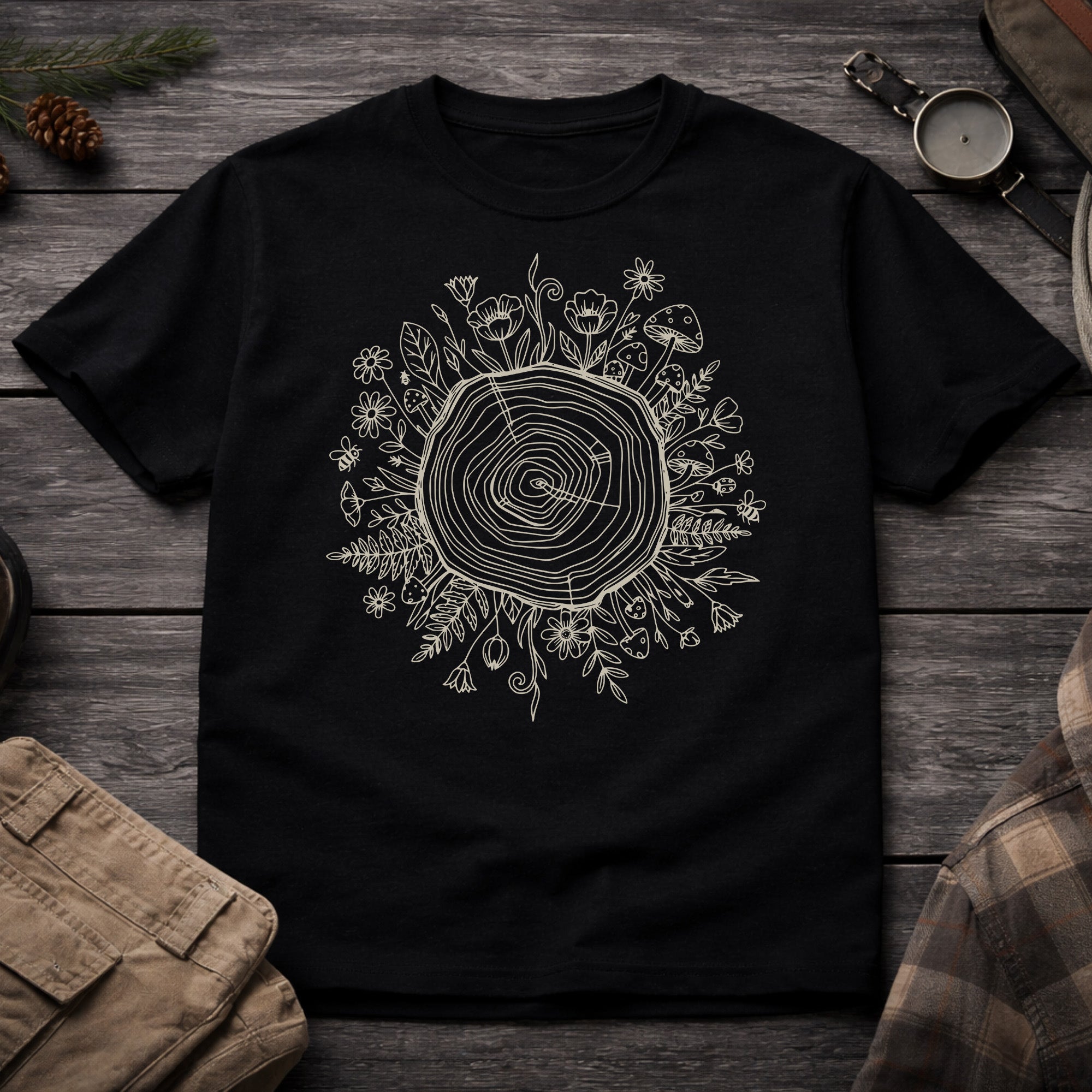 Floral Tree Root T-Shirt