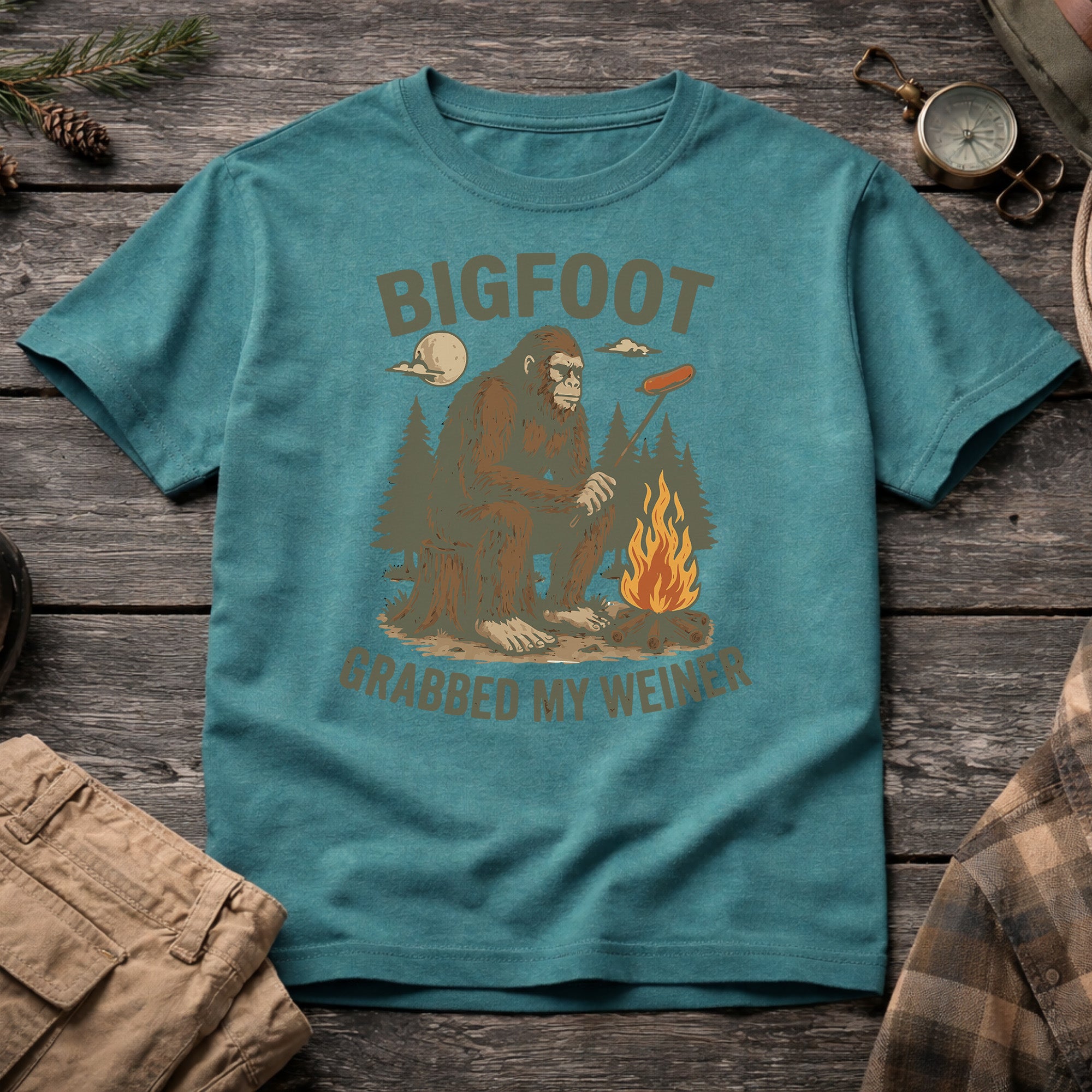 Bigfoot Grabbed My Weiner T-Shirt