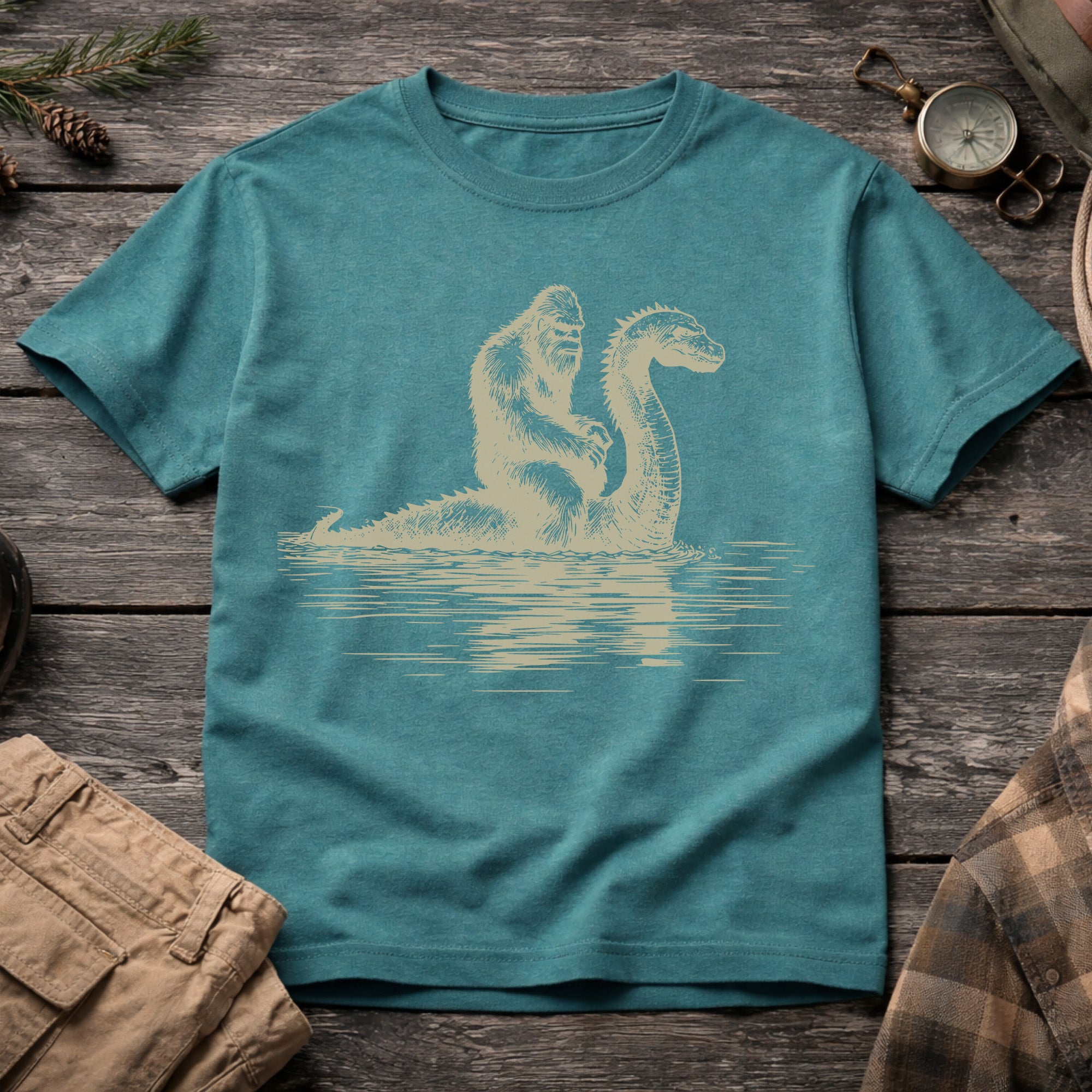 Bigfoot Loch Ness Monster T-Shirt
