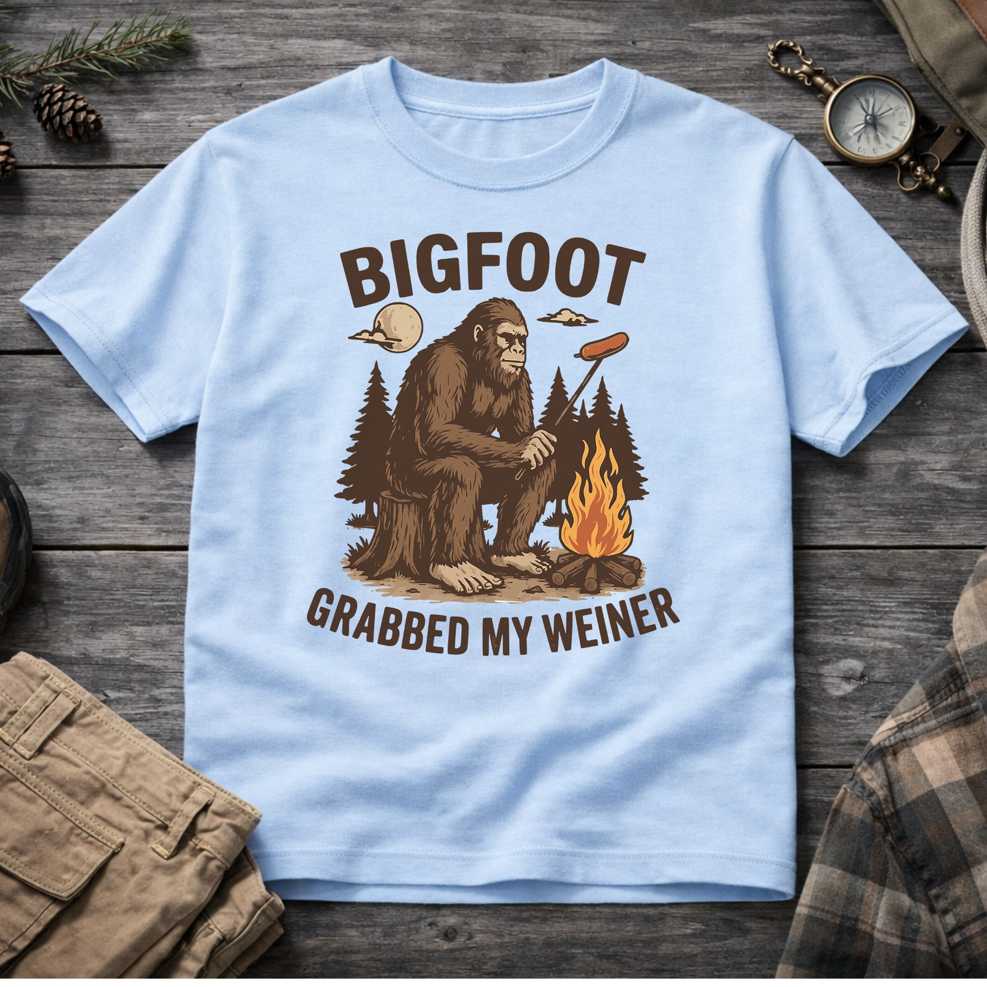 Bigfoot Grabbed My Weiner T-Shirt