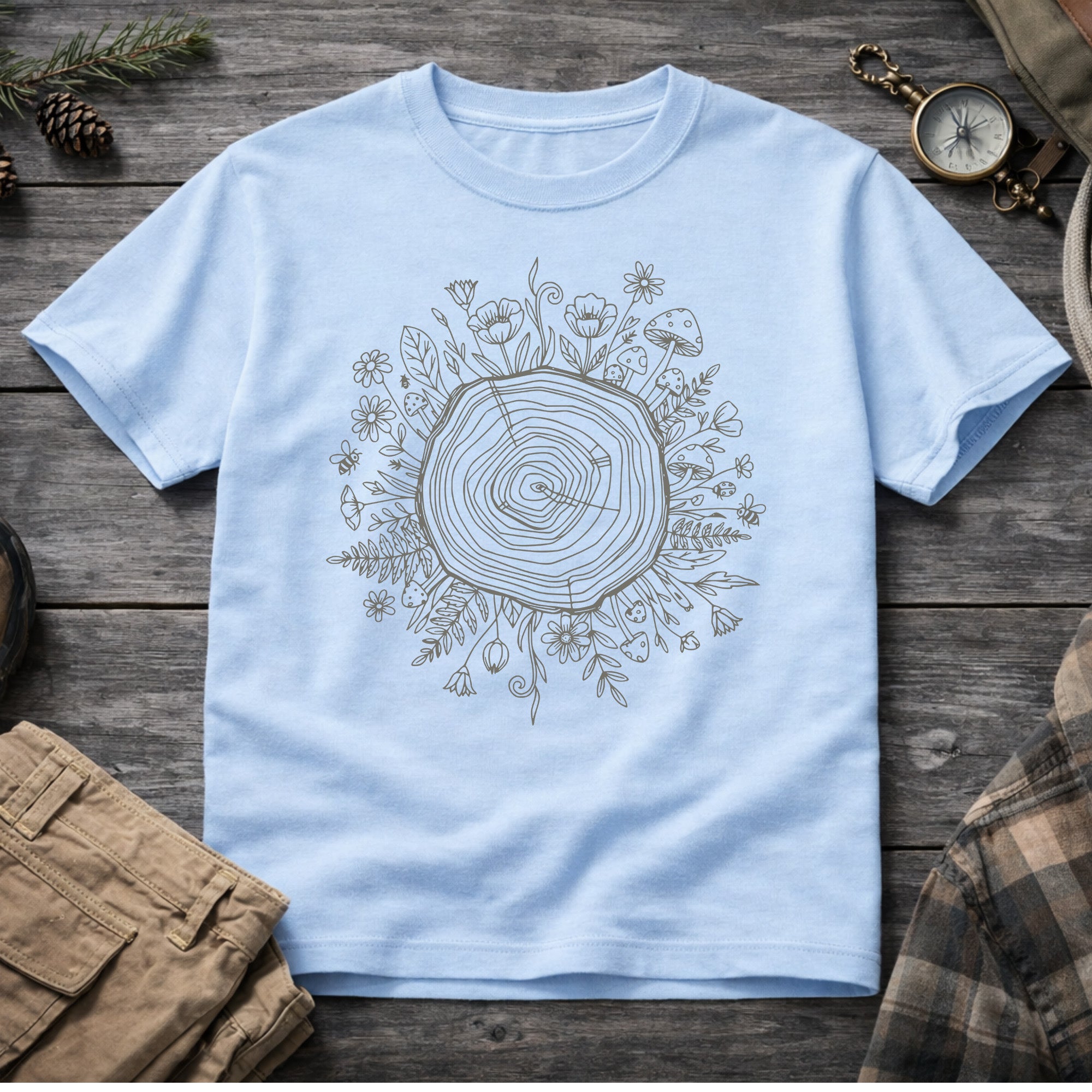 Floral Tree Root T-Shirt