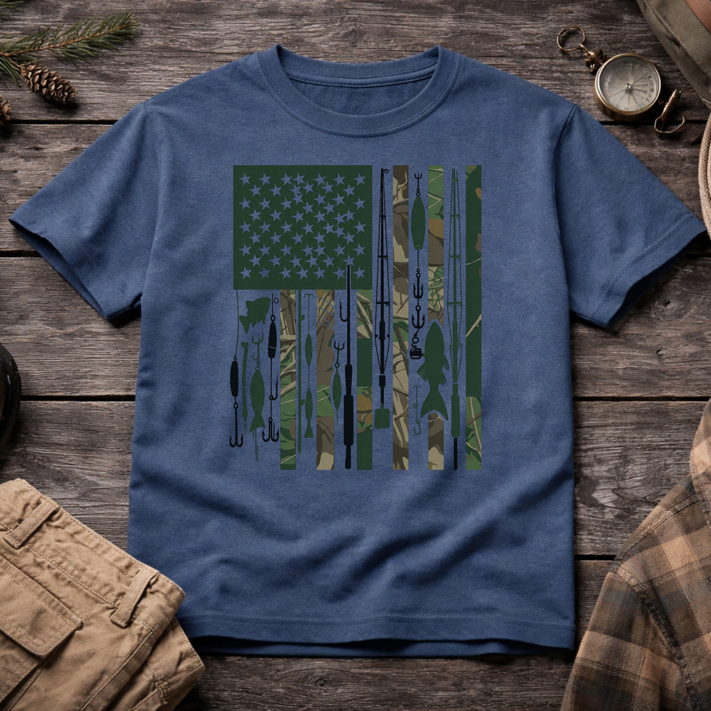 Fishing USA Flag T-Shirt