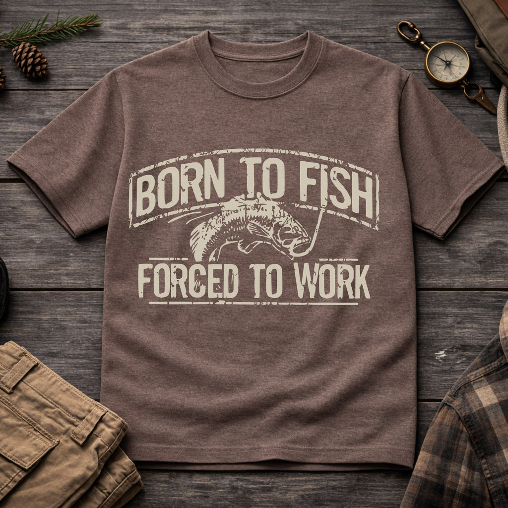 Born to Fish, Forced to Work T-Shirt