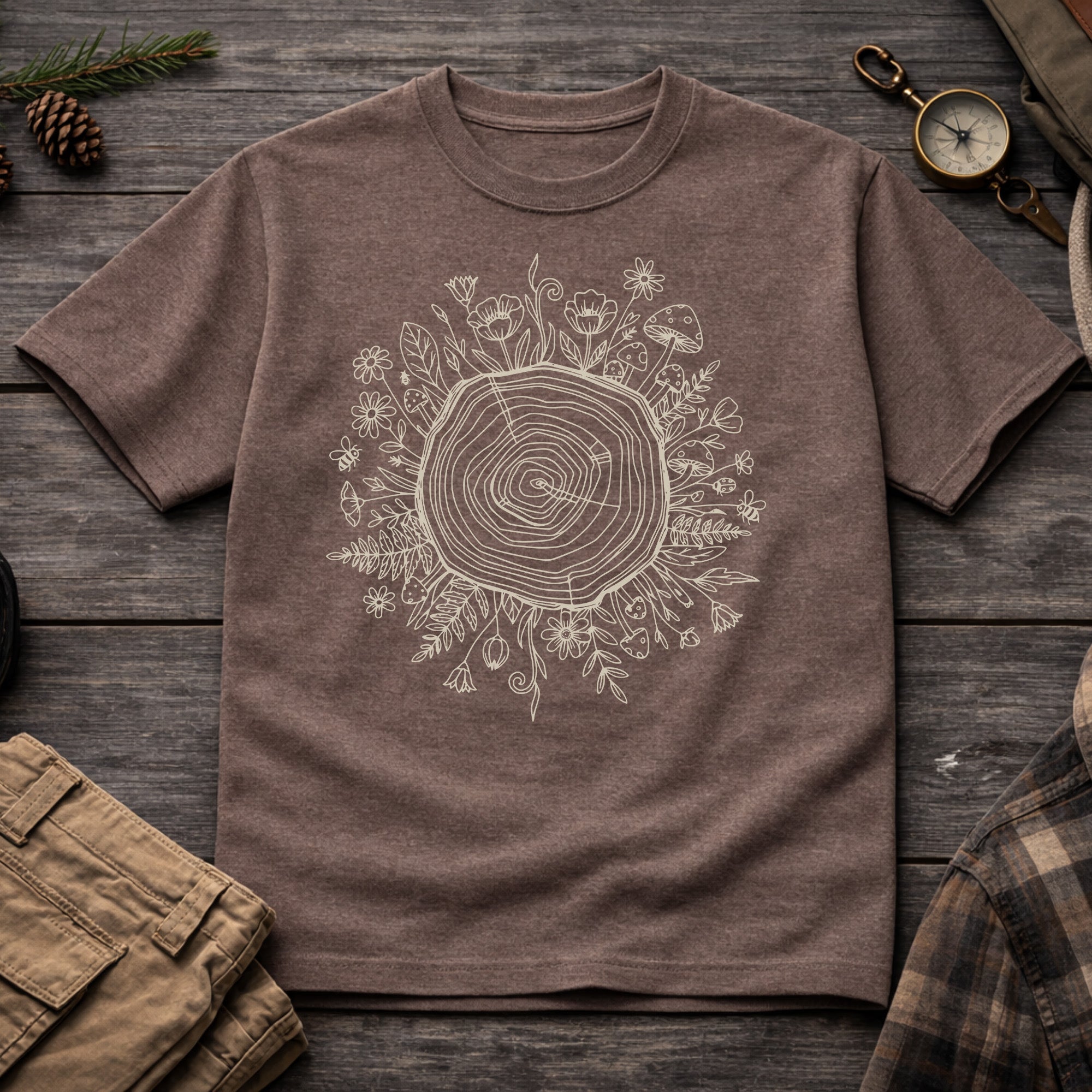 Floral Tree Root T-Shirt