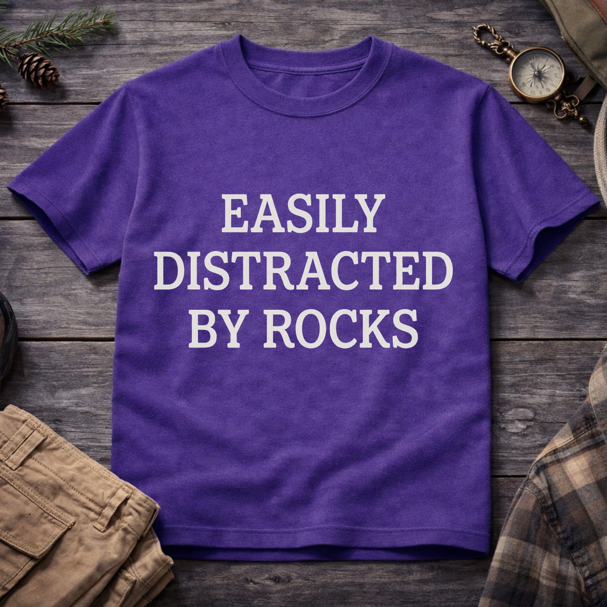 Easily Distracted By Rocks T-Shirt