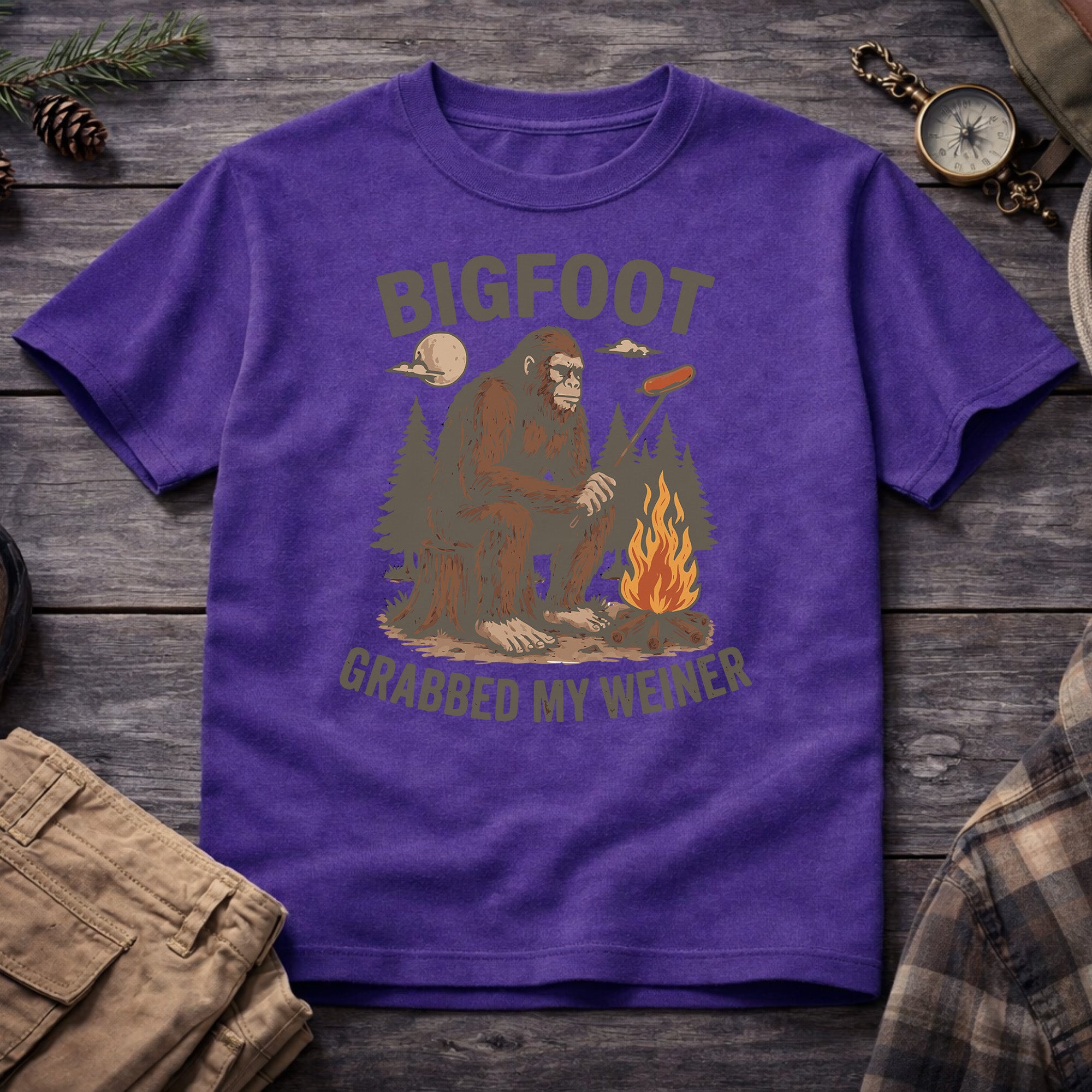 Bigfoot Grabbed My Weiner T-Shirt