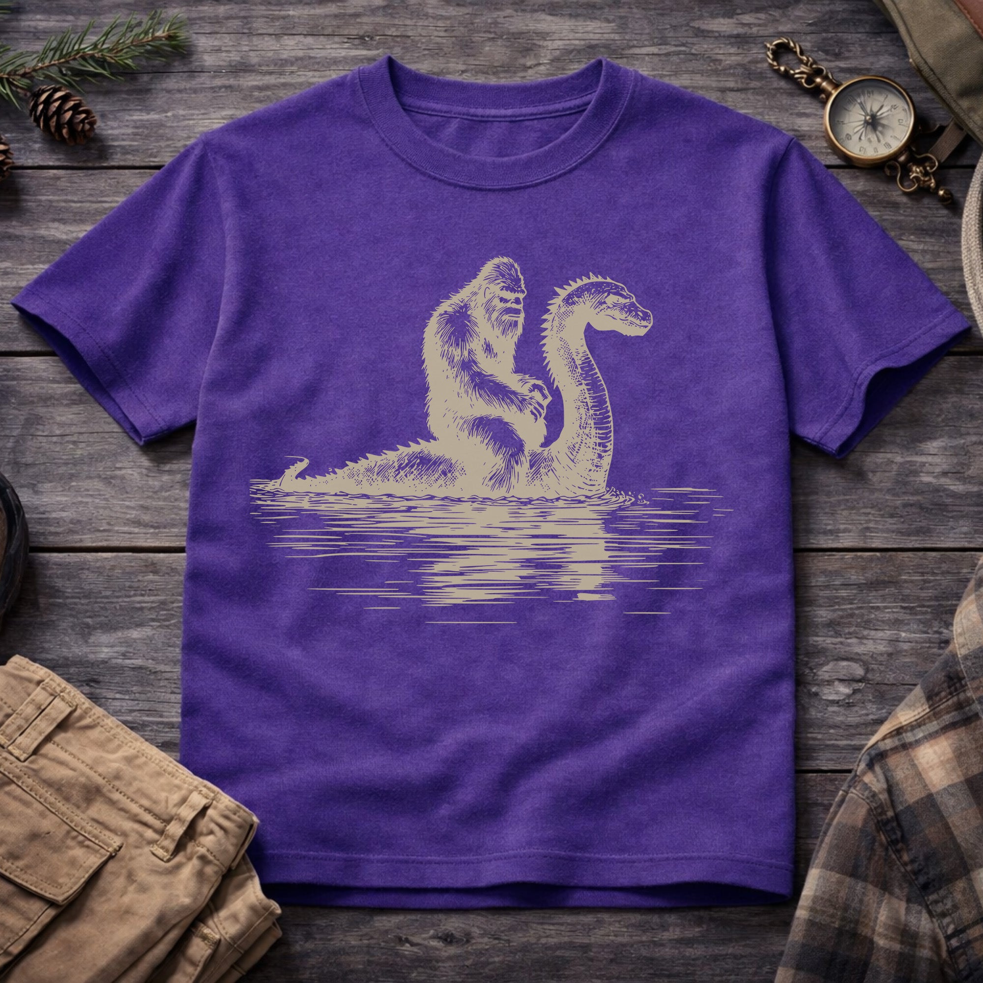 Bigfoot Loch Ness Monster T-Shirt