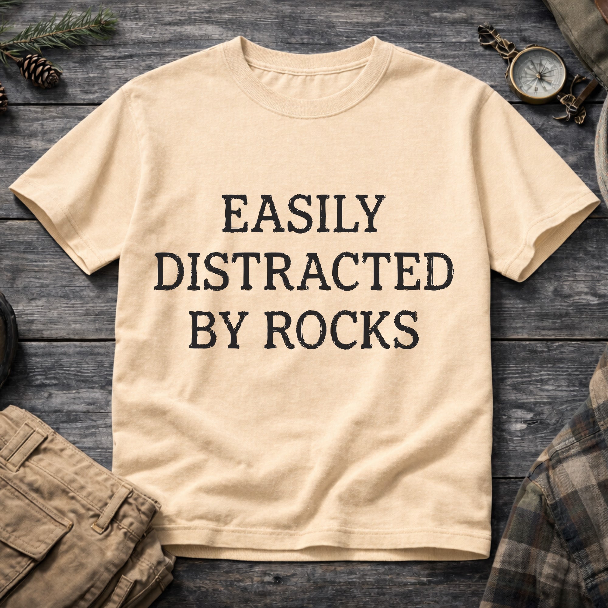 Easily Distracted By Rocks T-Shirt