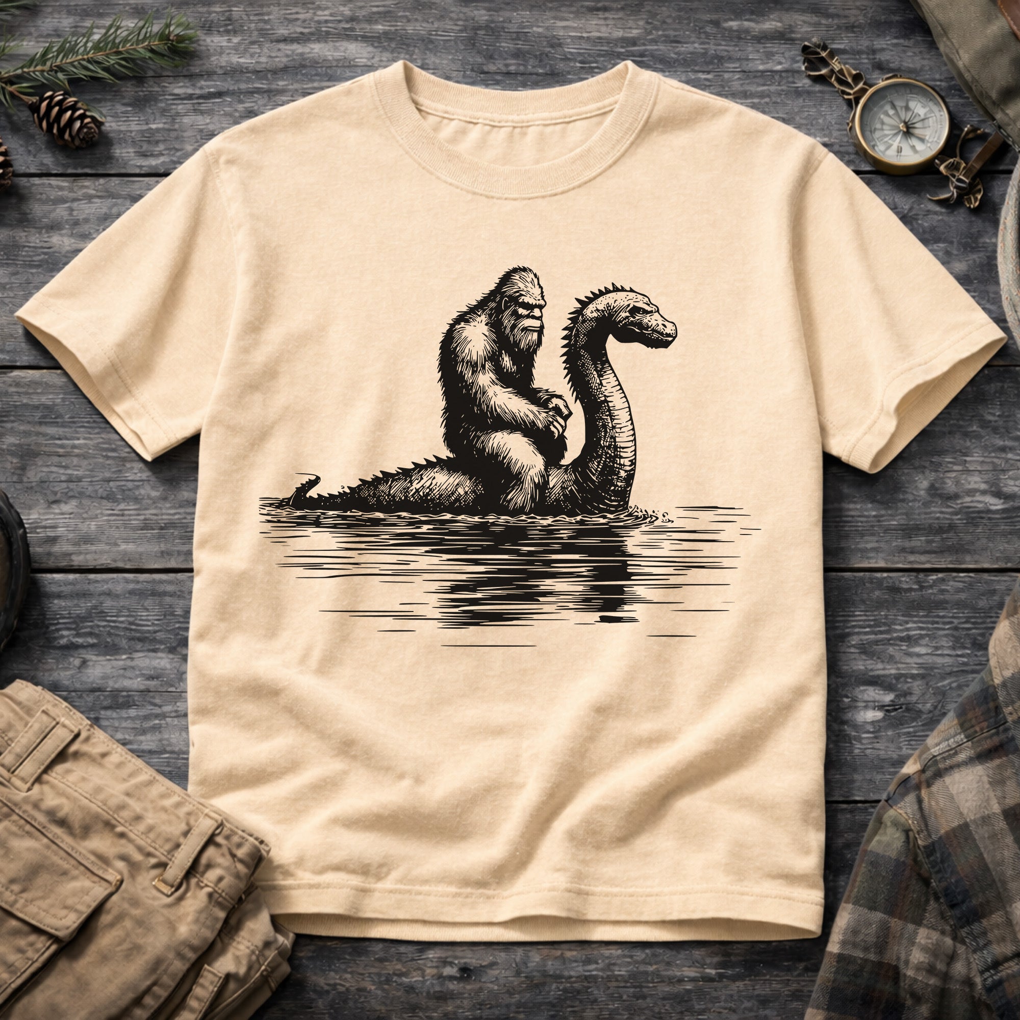 Bigfoot Loch Ness Monster T-Shirt