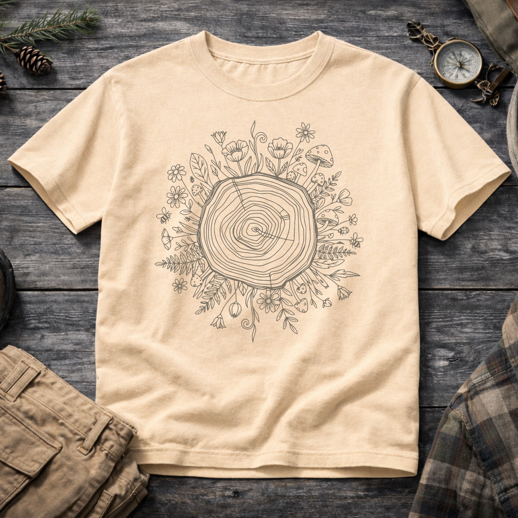 Floral Tree Root T-Shirt