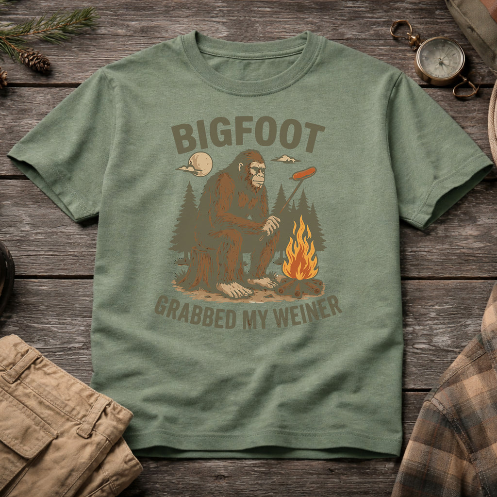 Bigfoot Grabbed My Weiner T-Shirt