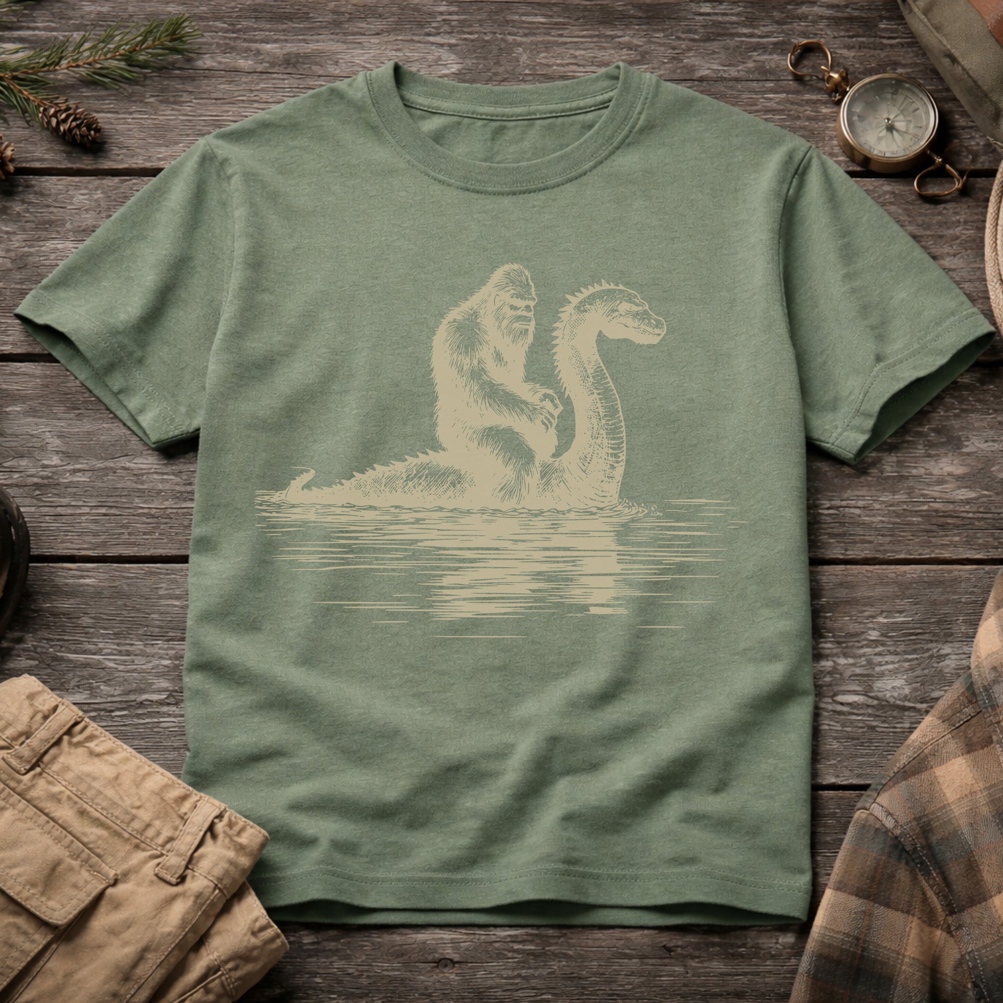 Bigfoot Loch Ness Monster T-Shirt