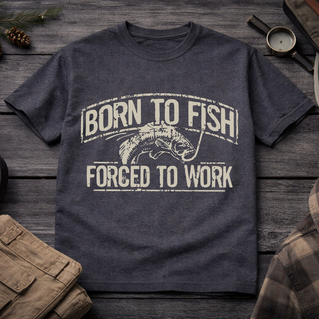 Born to Fish, Forced to Work T-Shirt