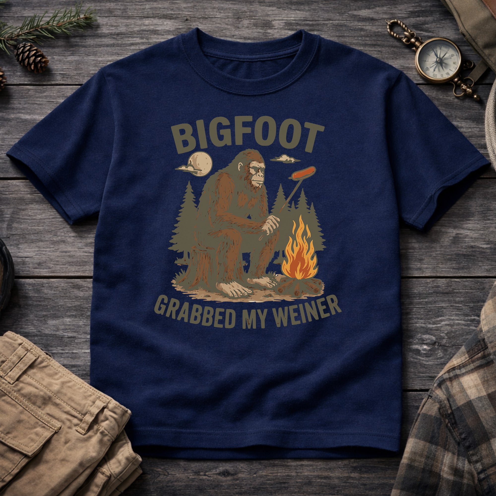 Bigfoot Grabbed My Weiner T-Shirt