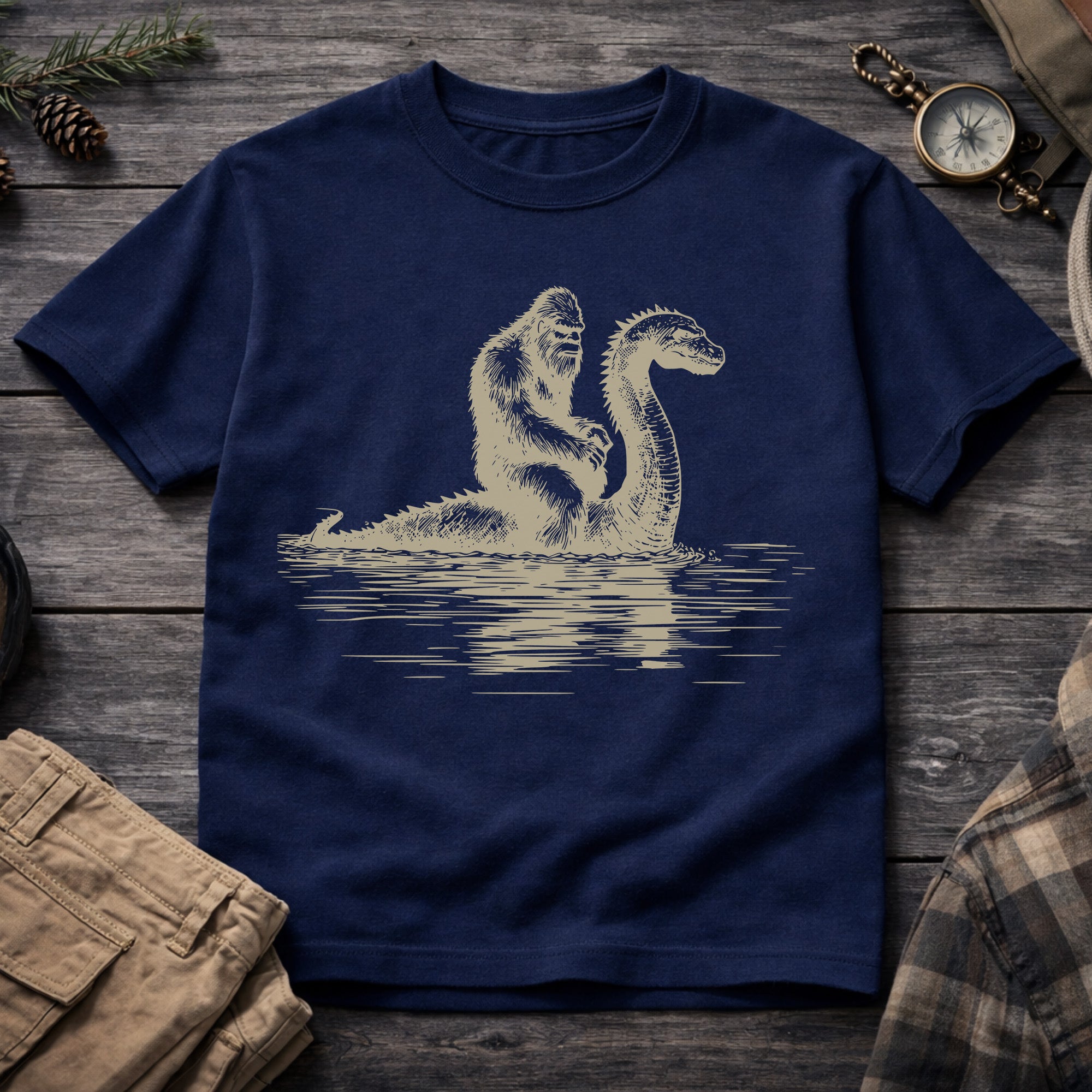 Bigfoot Loch Ness Monster T-Shirt